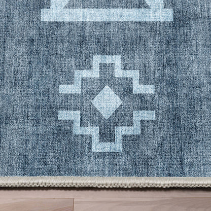 Bottineau Distressed Southwestern Flat-Weave Rug: Beige / Rectangular / 9'10" x 13'