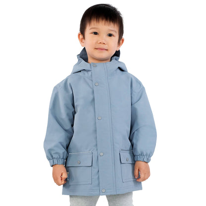 Dusty Blue | Cozy-Dry Waterproof Jacket: 2T / Fleece-lined