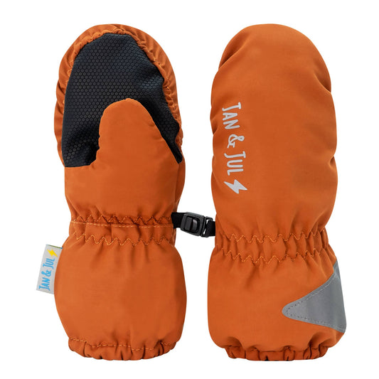 Terracotta | Cozy-Dry Waterproof Rain Mittens: XS (0-2Y)