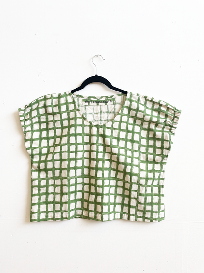 Zélia Green Grid Top