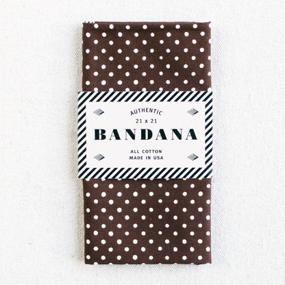 Brown Polka Dot Bandana
