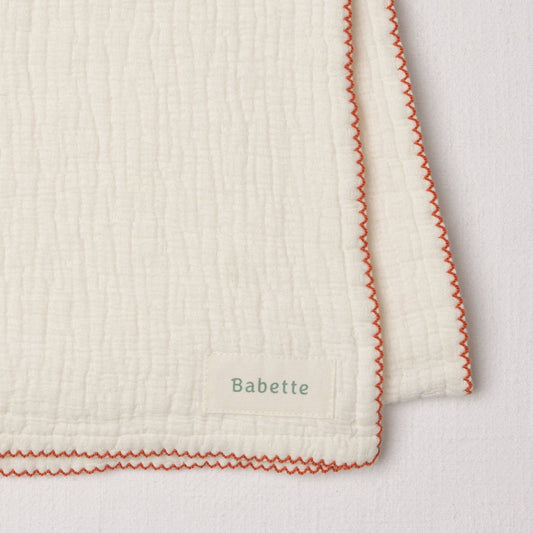 Stroller Blanket - Scalloped Trim: Apricot