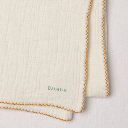 Stroller Blanket - Scalloped Trim: Marigold