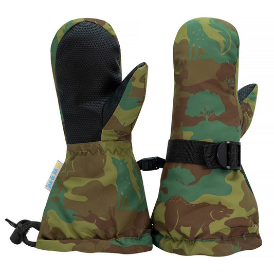 Woodland Camo | Toasty-Dry Waterproof Snow Mitten: S: with thumb