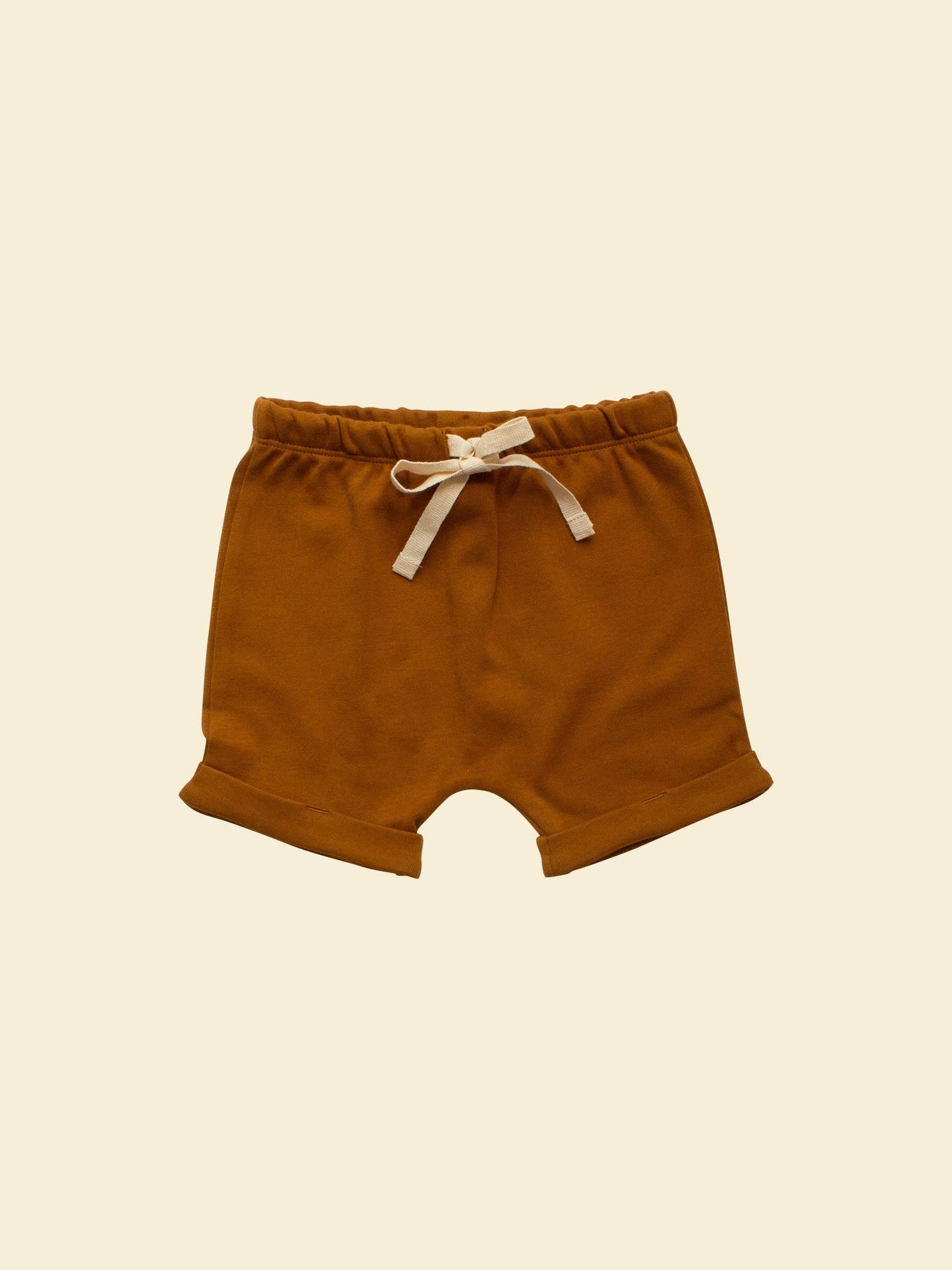 Drawstring Shorts - Ochre | Organic: Ochre / 1-2y