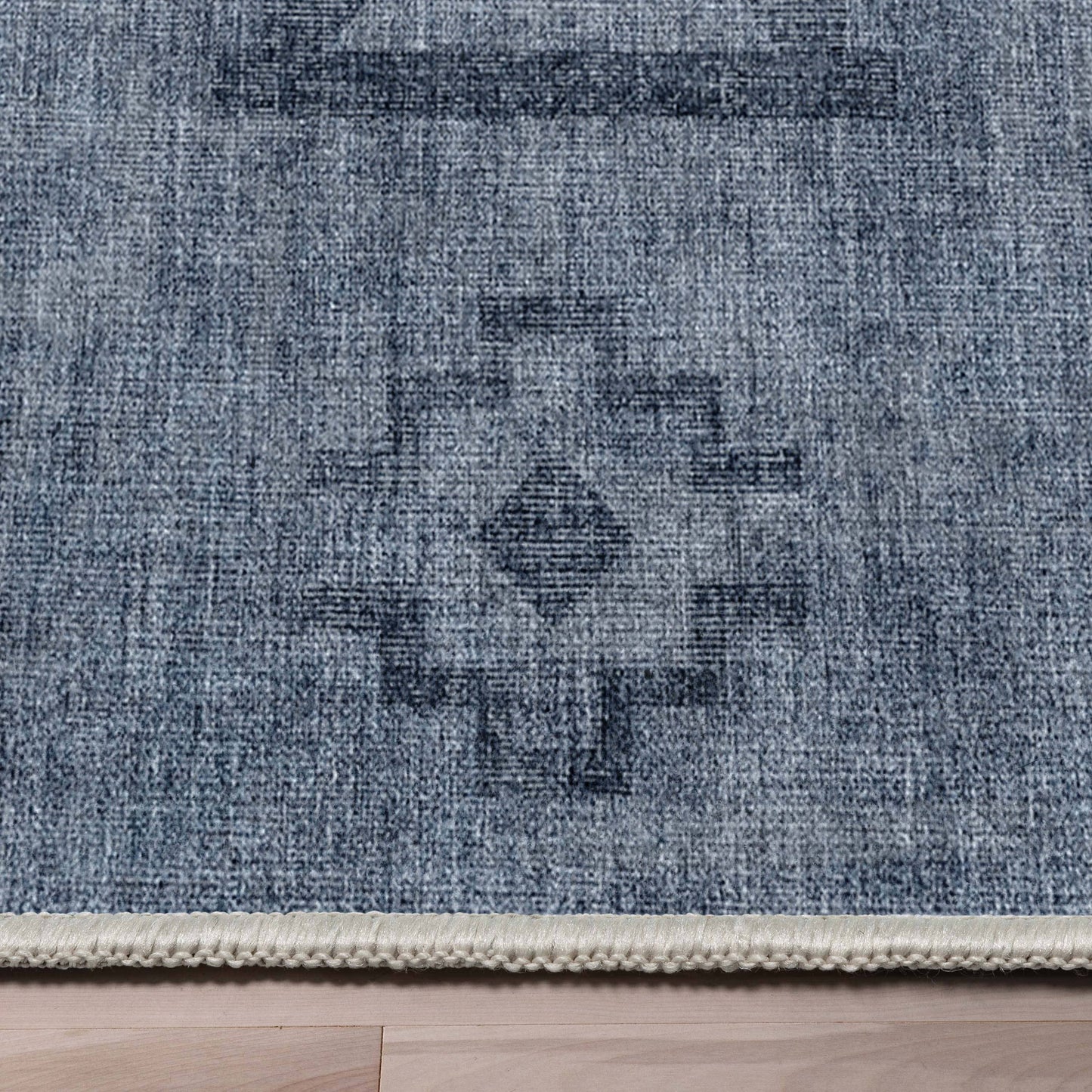 Bottineau Distressed Southwestern Flat-Weave Rug: Beige / Rectangular / 9'10" x 13'