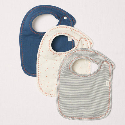 Bib-3 Pack: Rose Trim