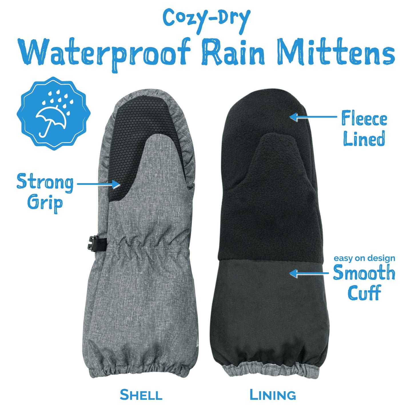 Terracotta | Cozy-Dry Waterproof Rain Mittens: XS (0-2Y)