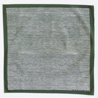 Olive Striped Bandana