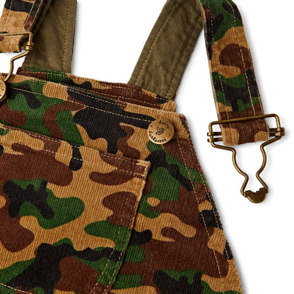 Camouflage Corduory Dungarees: 5-6y