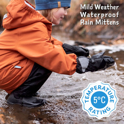 Terracotta | Cozy-Dry Waterproof Rain Mittens: XS (0-2Y)