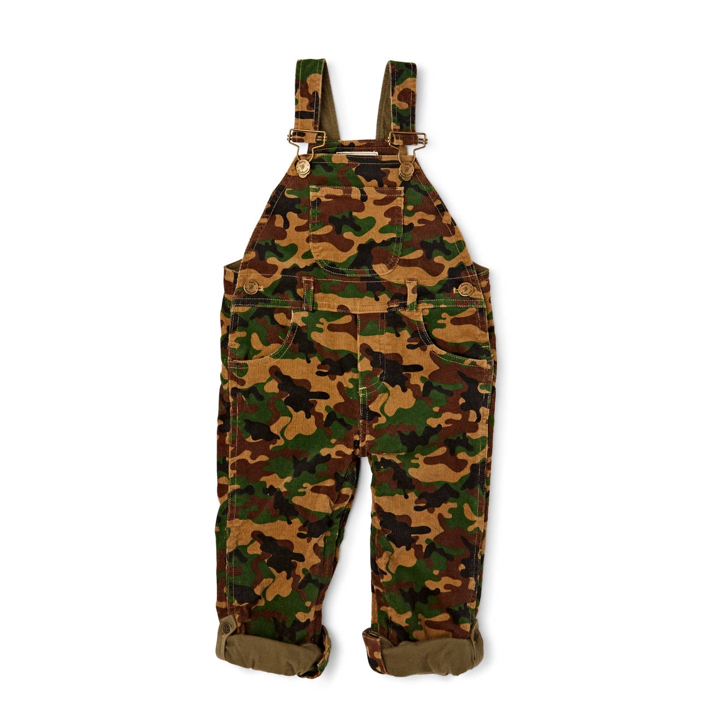 Camouflage Corduory Dungarees: 5-6y