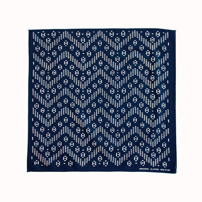 Navy Zig Zag Bandana