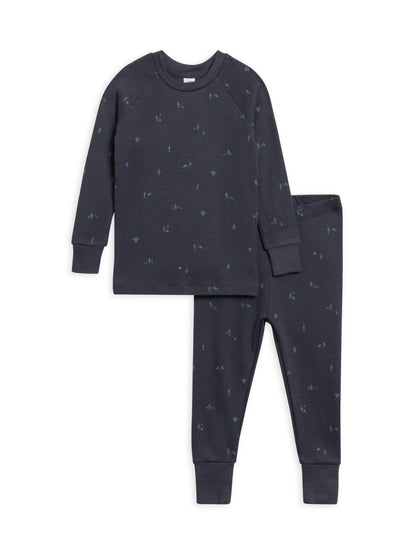 2 Piece Long Sleeve Jammie Set - Cactus / Navy + Teal : 2T