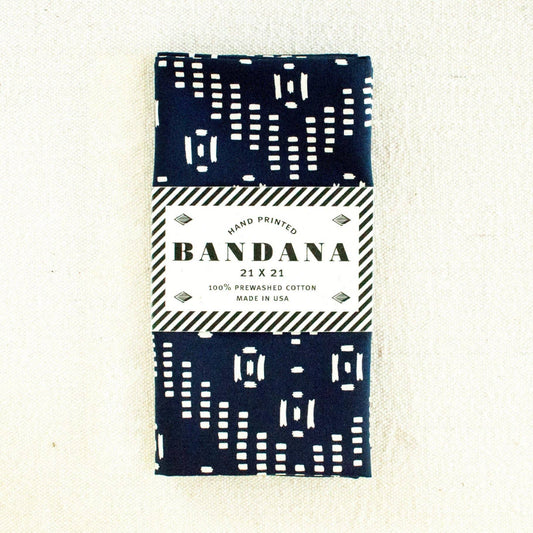 Navy Zig Zag Bandana