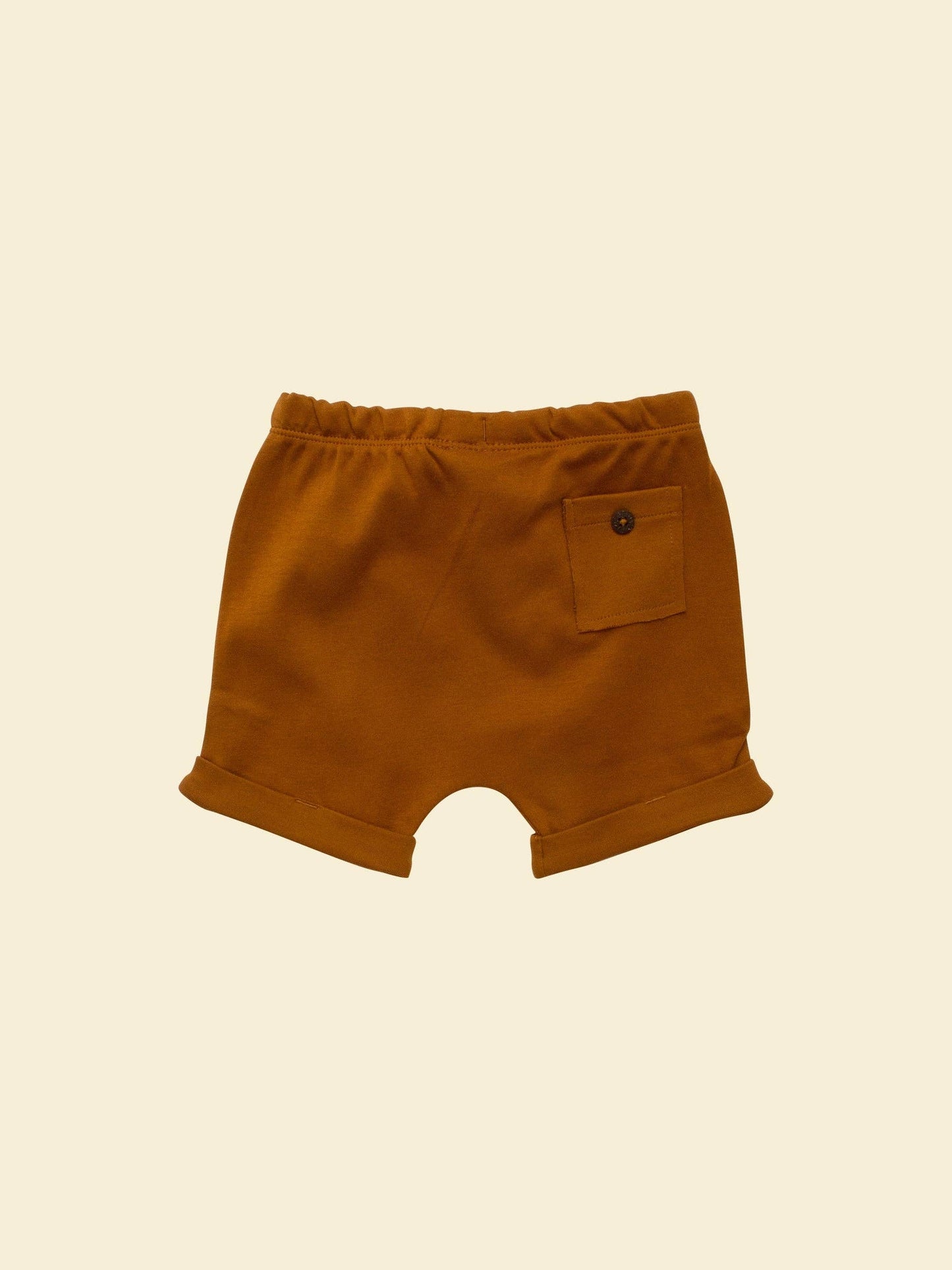 Drawstring Shorts - Ochre | Organic: Ochre / 1-2y
