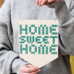 Home Sweet Home Large Cross Stitch Banner