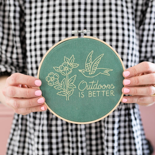Outdoors Is Better Hoop Embroidery Kit