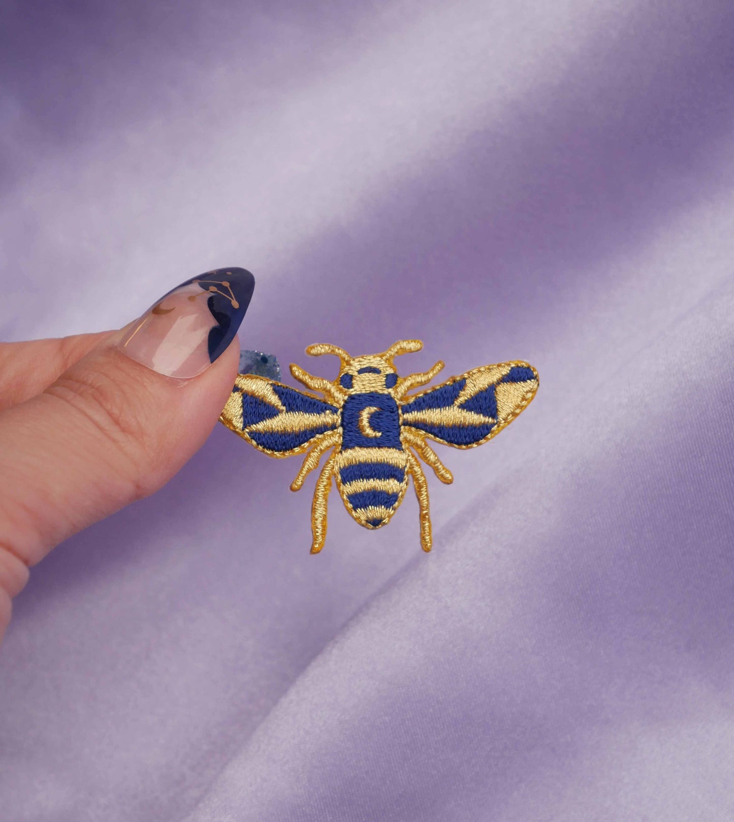 Gold Bee Iron-On Patch