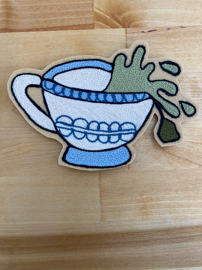 Teacup Chain Stitch Patch