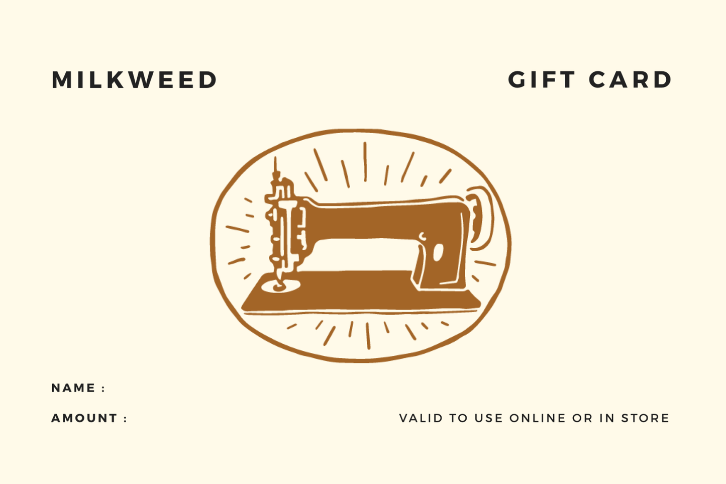 Milkweed Giftcard