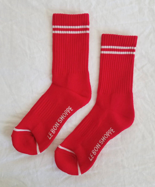Boyfriend Socks- Red