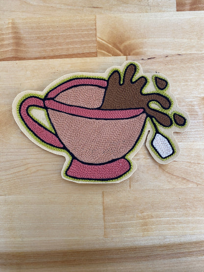 Teacup Chain Stitch Patch
